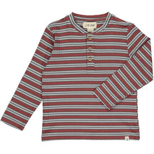  Grey/Burgundy Ribbed Stripe