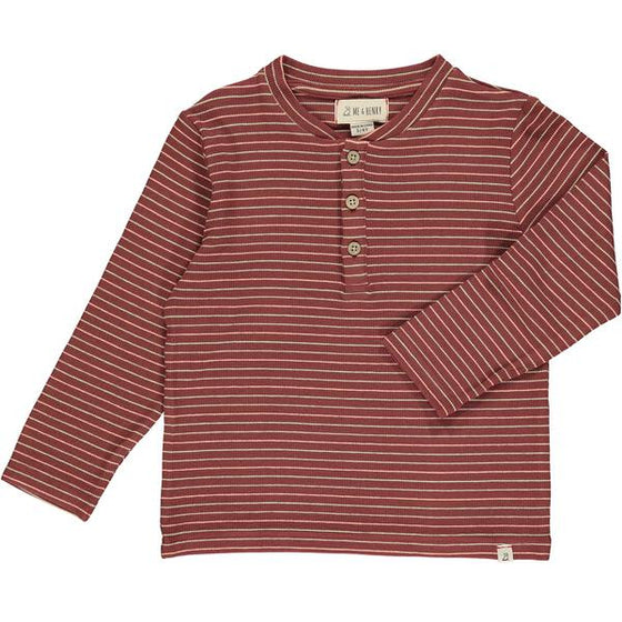 Burgundy ribbed multi stripe