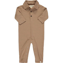  Brown Stripe Polo Romper