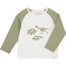  White with dinosaur print