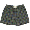 Brown/green plaid boxer shorts