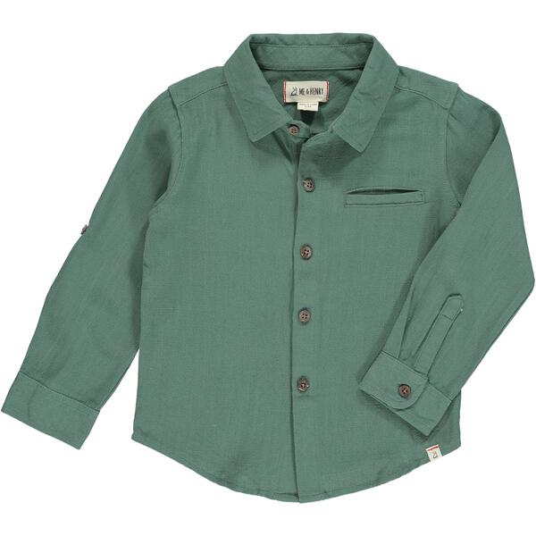 Green Gauze Woven Shirt