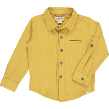  Mustard gauze woven shirt