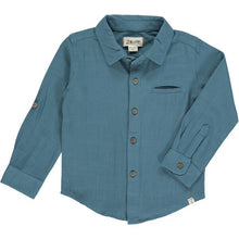  Sky gauze woven shirt