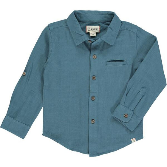 Sky gauze woven shirt