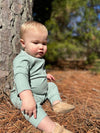 Sage Green rib romper