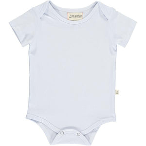 White, short sleeve, onesie, baby, casual, spring, summer, poppers, Henry.
