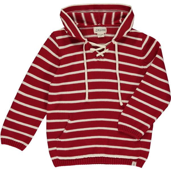 Red, stripe, striped, hooded, hood, top, long sleeve, casual, warm, spring, summer, Henry.