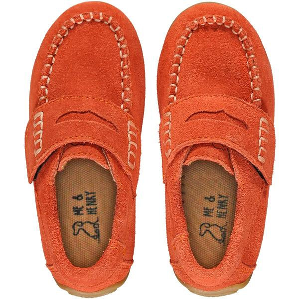Rust Leather Moccasin Shoe