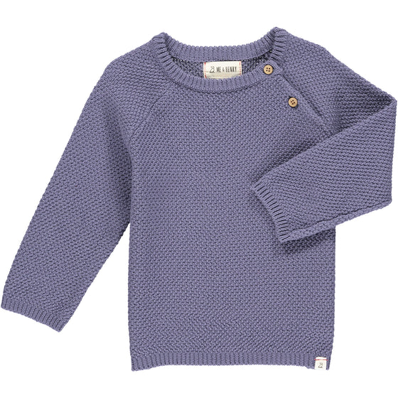Heathered, blue, knit, knitted, sweater, jumper, buttoned, spring, summer, casual, smart, Henry.
