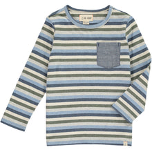  Blue, stripe, striped, tee, long sleeve, casual, cotton, boy, Henry.