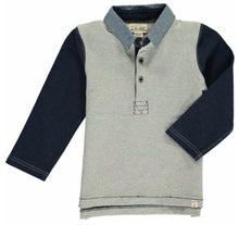  Grey, rugby, polo, shirt, collar, casual, buttoned, long sleeve, Henry.