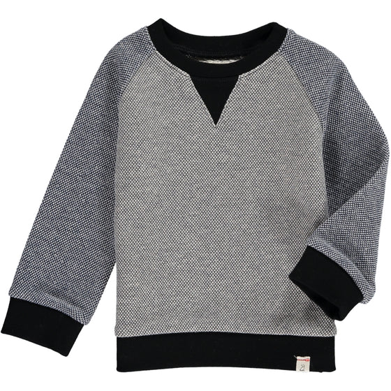 Grey, blue, raglan, sweat, top, jumper, long sleeve, casual, Henry.