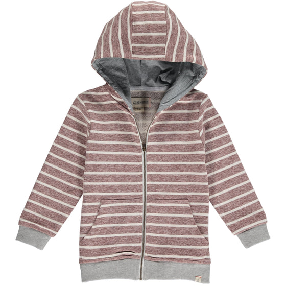 Brown, cream, stripe, striped, hooded, top, jumper, long sleeve, casual, warm, hood, Henry.