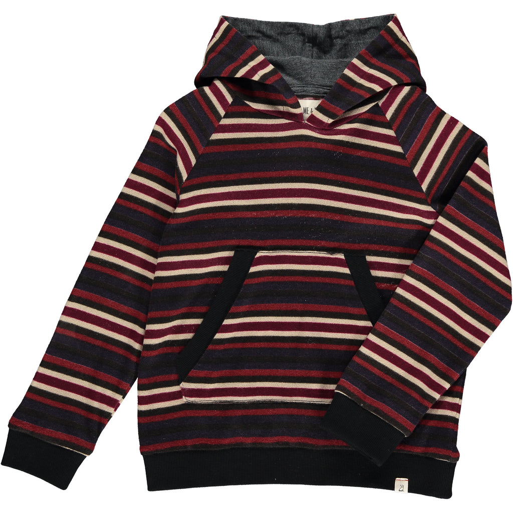Multi, stripe, striped, hooded, top, hoodie, hoody, casual, autumn, warm, Henry.
