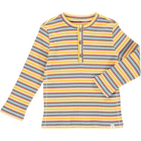 Mustard, blue, white, stripe, striped, rib, ribbed, henley, tee, long sleeve, casual, spring, summer, Henry.