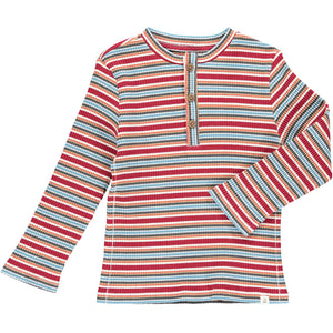 Wine, beige, blue, striped, stripe, ribbed, henley, buttoned, long sleeve, casual, Henry.