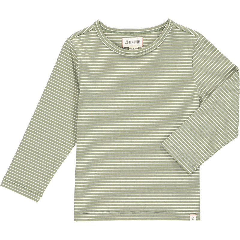 Sage, striped, stripe, tee, long sleeve, casual, Henry.