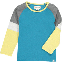  Teal, multi, stripe, striped, tee, long sleeve, casual, Henry.