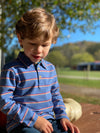 Blue, stripe, striped, polo, long sleeve, smart, casual, boy, Henry, Warm, Matching Dad/Daddy