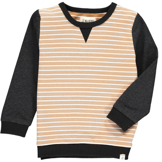 Gold, cream, stripe, striped, sweatshirt, jumper, casual, baby, boy, boys, long sleeve, spring, summer, autumn, Henry.