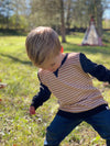 Gold, cream, stripe, striped, sweatshirt, jumper, casual, baby, boy, boys, long sleeve, spring, summer, autumn, Henry.