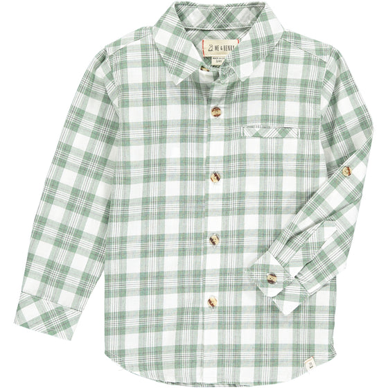 Mens Atwood Woven Shirt sage/white plaid