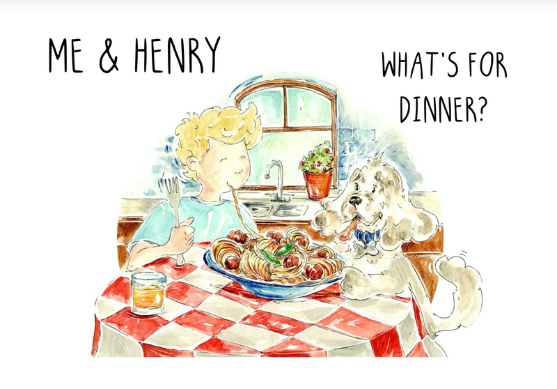 Me, Henry, book, books, dinner, read.